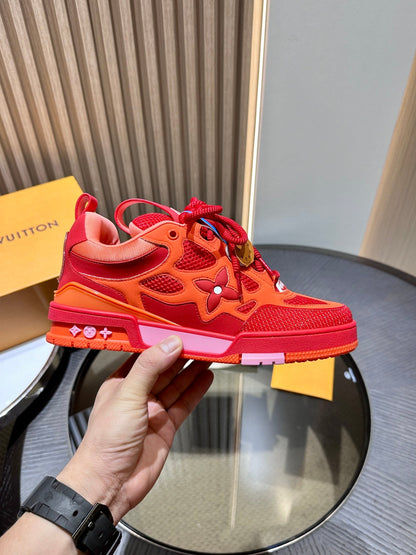 CHUNKY SKATE TRAINER “Fire Red”