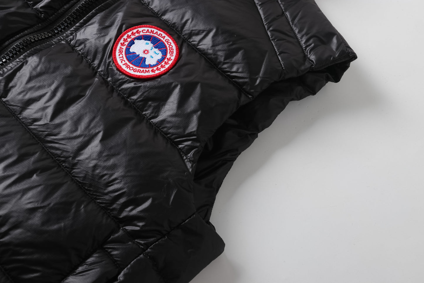 QUILTED DOWN VEST “Slate”