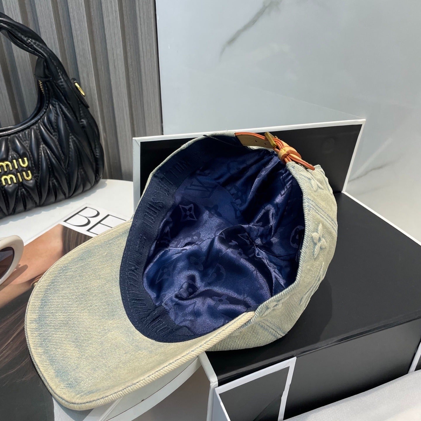 DAMIER FIELD CAP “Washed Denim”