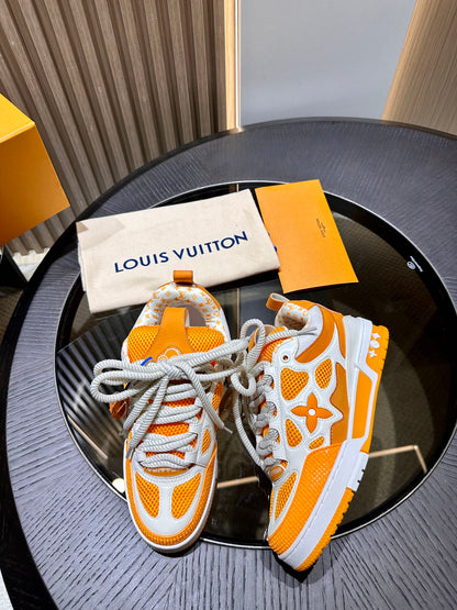 CHUNKY SKATE TRAINER “White Orange”
