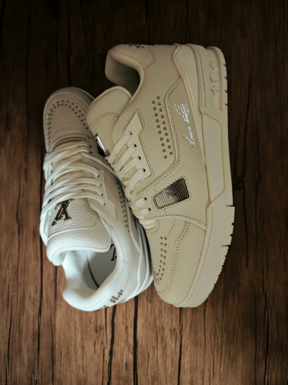 CHUNKY SKATE TRAINER “White Gray”