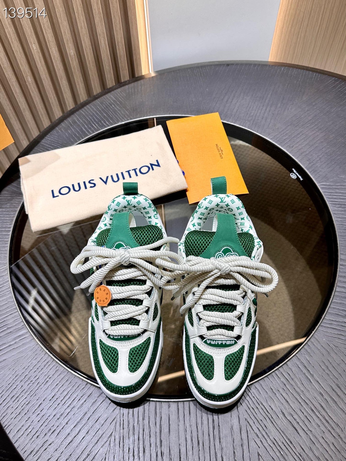 CHUNKY SKATE TRAINER “White Green”